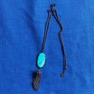 Kendra Scott Rayne long turquoise pendant necklace